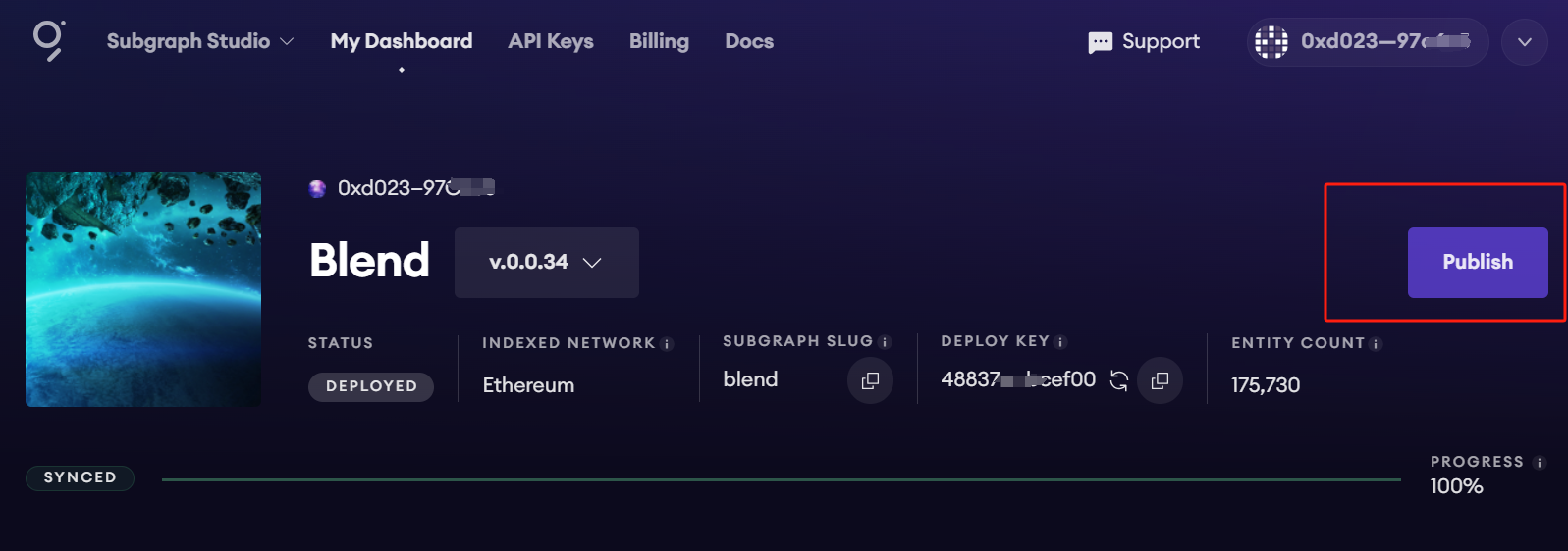 Publish Subgraph